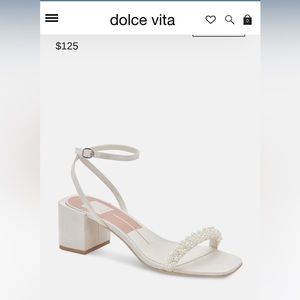 Never worn Dolce Vita vanilla pearl heels 8.5